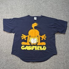 Vintage 90s Garfield Shirt One Size Fits All Double Sided Graphic USA Made