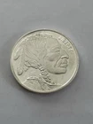 Liberty Indian Head Coin One Troy Ounce .999 Fine Silver  Buffalo On Back