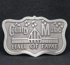 WD15124 AWESOME VINTAGE 1970s  COUNTRY MUSIC HALL OF FAME  PEWTER BELT BUCKLE