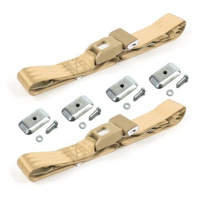  Truck 1933 - 1947 Standard 2pt Tan Belt Kit w/Brackets-2 Belts 