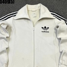 Adidas Europarka 3-Stripes Ivory Track Jacket - 90s, Lightly Used, Korean Size