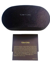 Tom Ford Brown Hard-Hinged Case sofft clothed for unisex glasses and sunglasses.