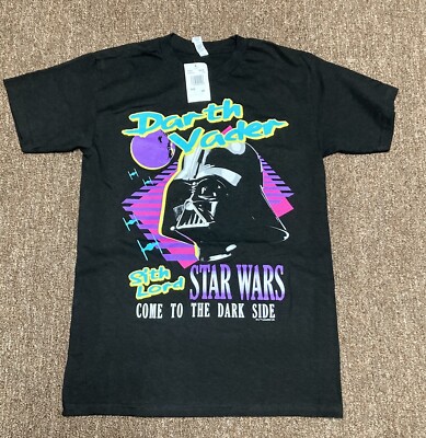 Star Wars Darth Vader Retro Style Shirt Sith Lord Dark Side Size S, M & L