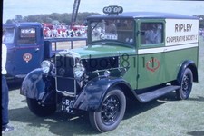 35mm Slide 1939 Morris commercial side view Huddersfield car show 1980's