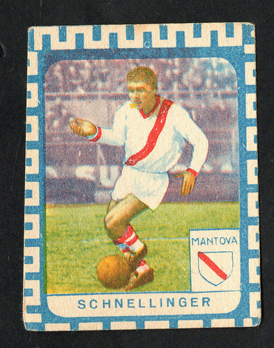 Figurina Tuttocalcio Cicogna 1963-64 Schnellinger (Mantova) Nuova! Nannina ▓