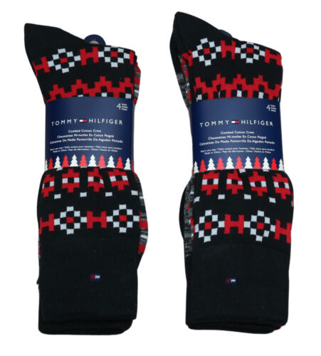 Tommy Hilfiger 8-Pack Combed Cotton Crew Men's Socks One Size NWT