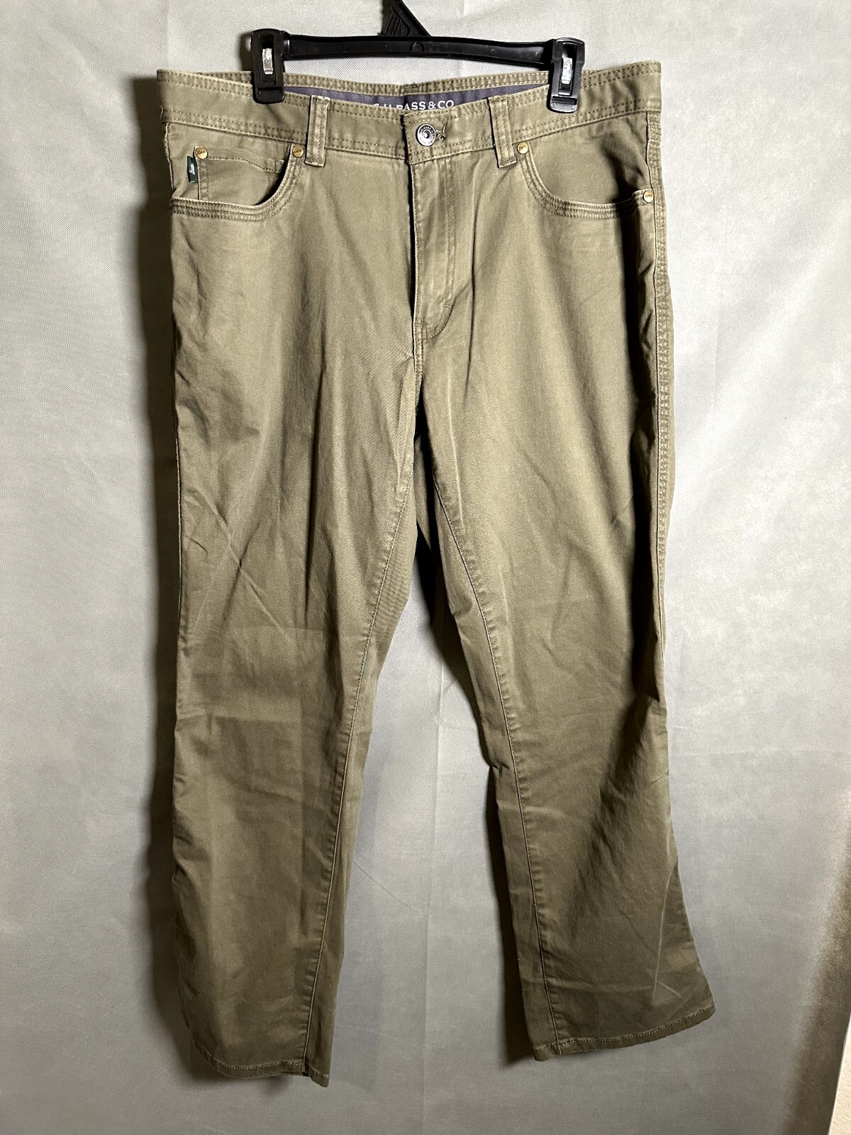 GH Bass Pants Men's size 34W x 30L 5 Pocket Groundwork Canvas Stretch
