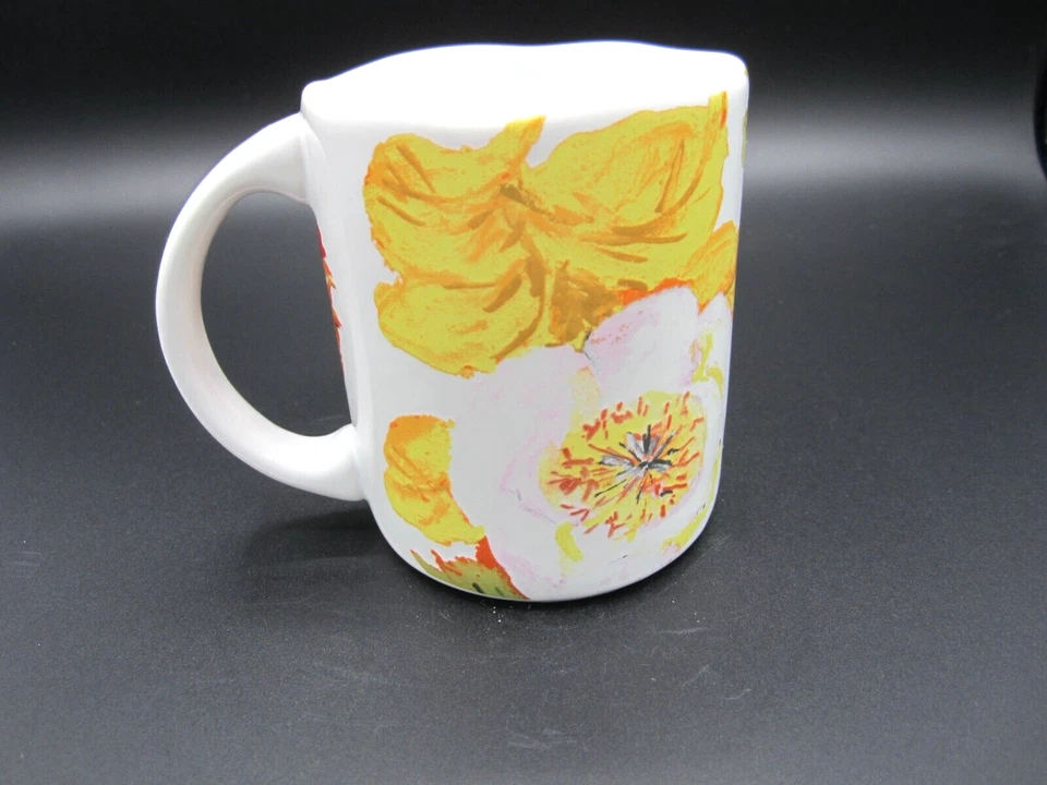 222 Fifth White Multicolor Floral Bouquet Le Fleur 10 oz Coffee Tea Mug (402) - Image 3 of 4