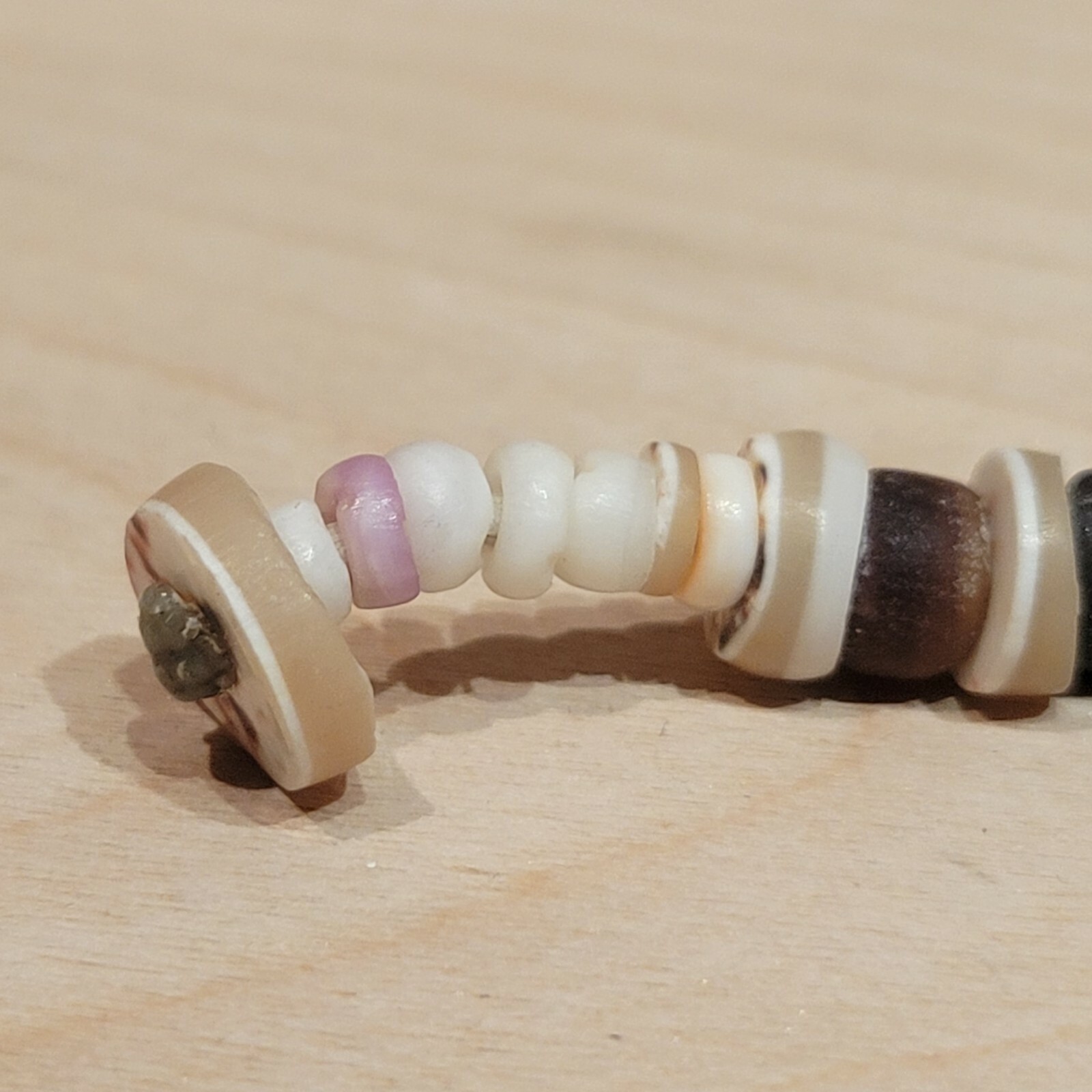 Shell Bead Bracelet Disc Handcrafted Artisan Folk… - image 12