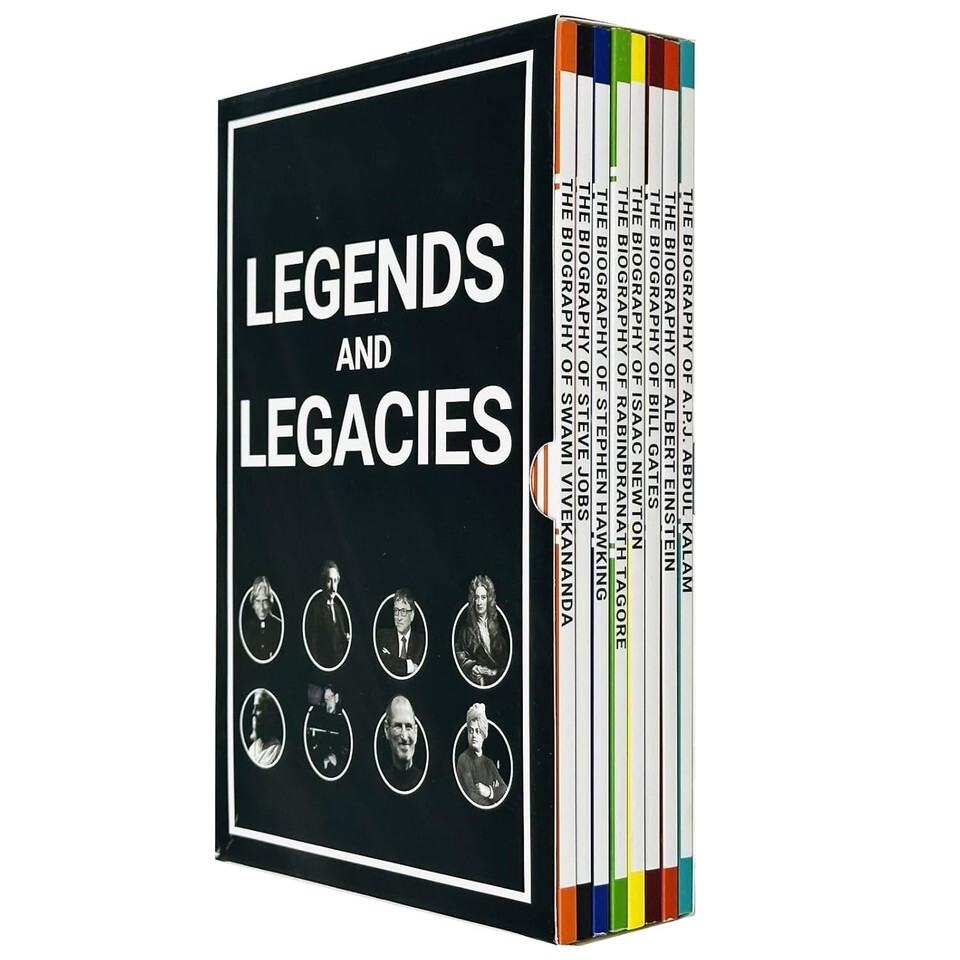 Legends and Legacies Series 8 Books Collection Set Biography of Stephen Hawking - Image 3