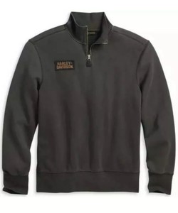 Download Harley Davidson Milwaukee Mens 1/4 Zip Mock Neck Pullover ...
