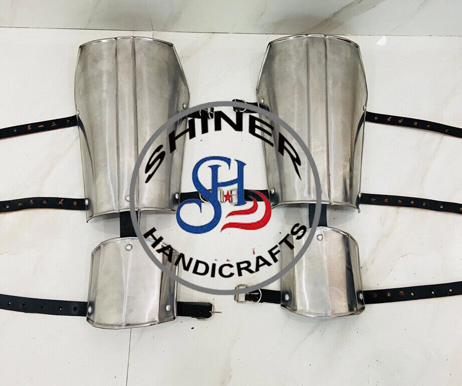 Star Wars Leg Greaves Larp SCA Crusader Armour Legs Guard Protection Fully Weara - Image 3 of 4