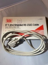 Radio Shack Shielded RS-232C Cable 6 Feet Male DB9 to Male DB9 26-116s