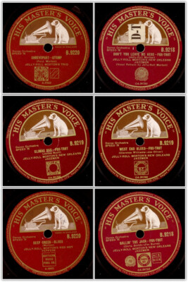 3X JELLY ROLL MORTON  1928 & 1939  Climax Rag u.a. Schellackplatte 78rpm  Set295