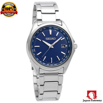 Seiko Selection SBTM289 Blue Dial Titanium Solar Atomic Radio Men Watch