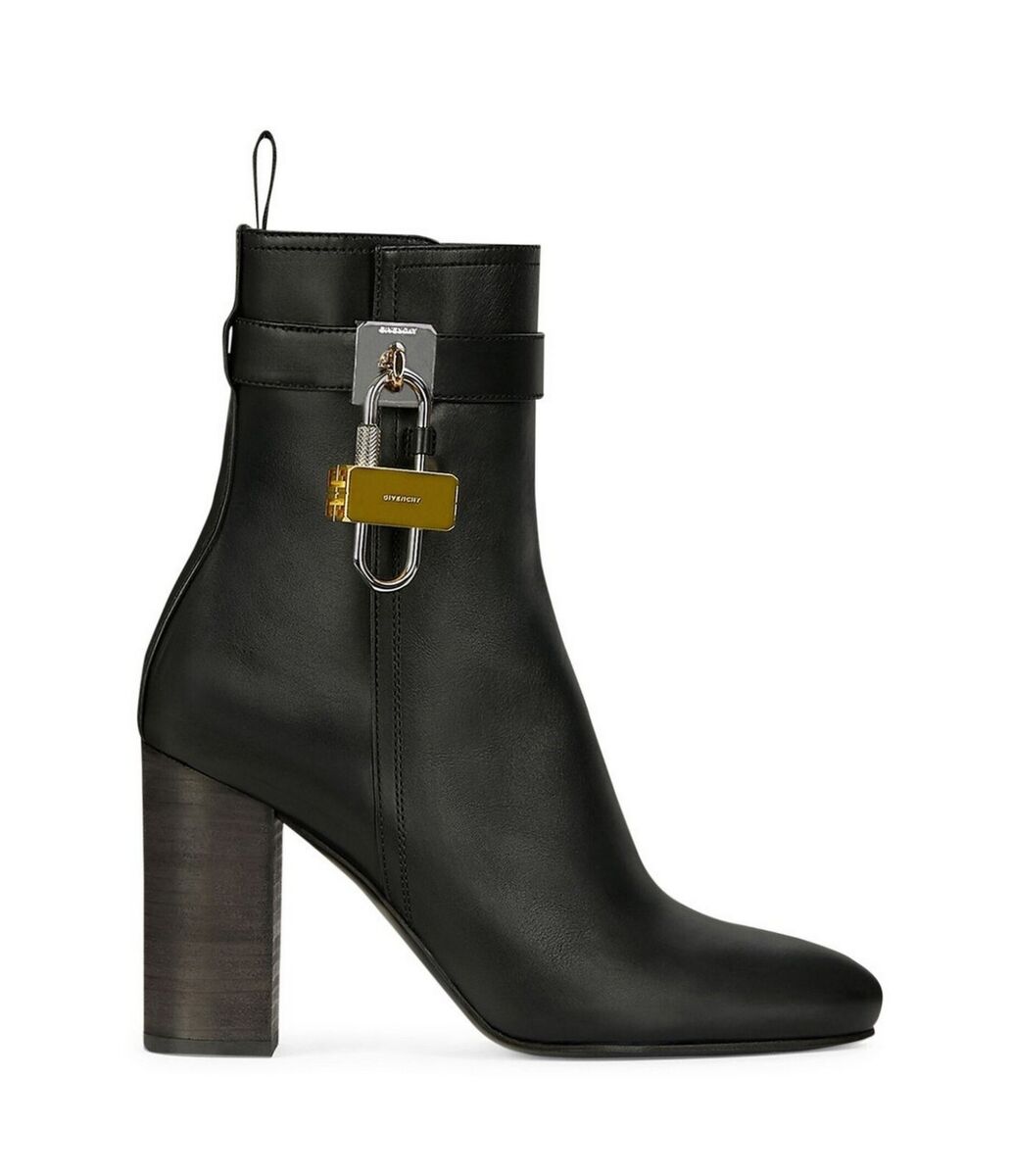 Givenchy $1495 Lock 95MM High Heels Ankle Boots Black Givenchy $1495 Lock 95MM High Heels Ankle Boots Black