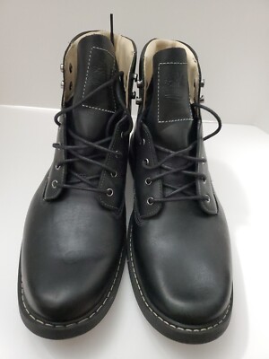 TIMBERLAND BELANGER MEN'S 6 IN BLACK FULL GRAIN LEATHER WATERPROOF BOOTS, A2FHE