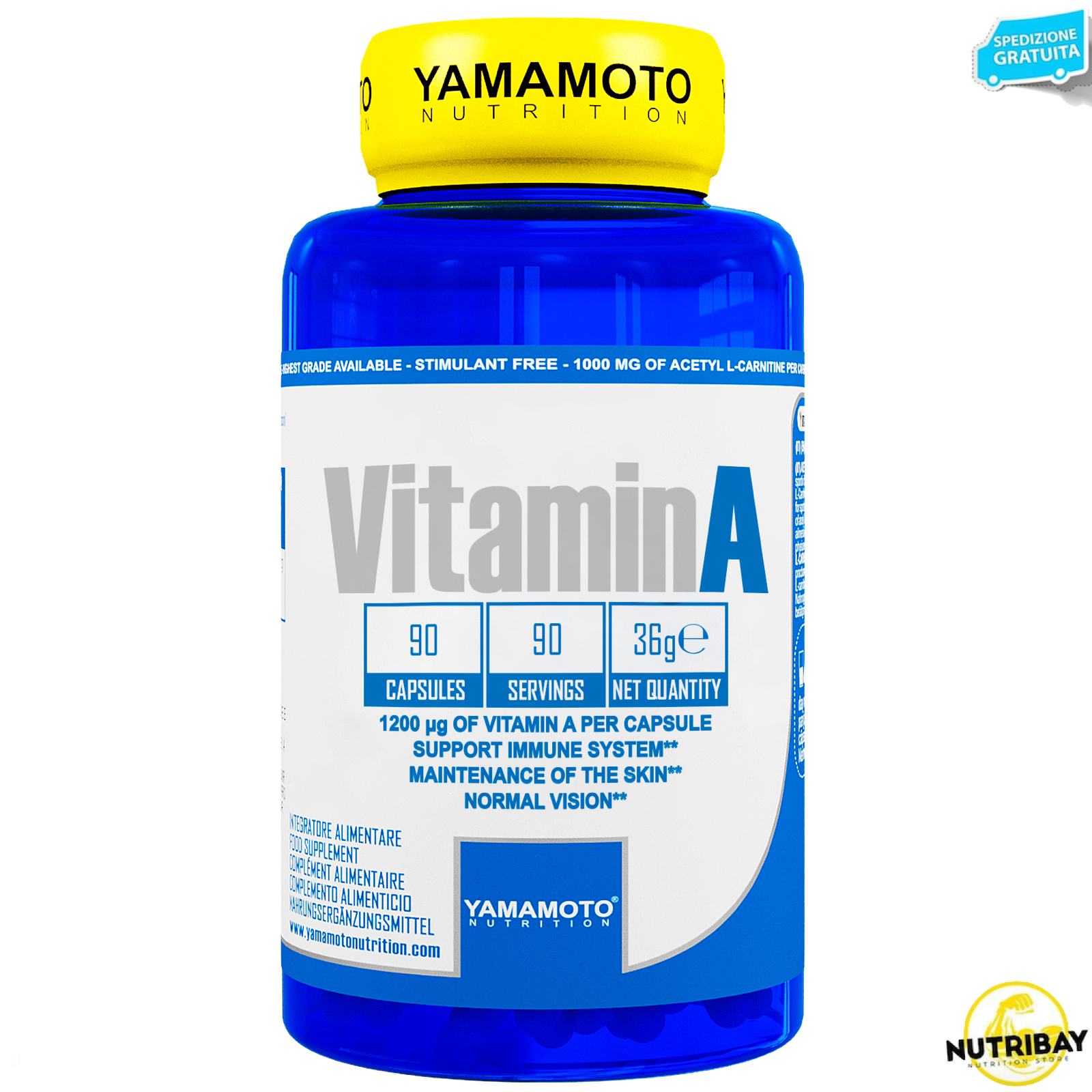 YAMAMOTO NUTRITION VITAMIN A 90 caps INTEGRATORE DI VITAMINA A