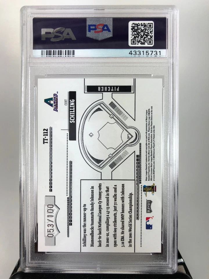 2005 Playoff Absolute Memorabilia Curt Schilling Tools Of The Trade PSA 10 /100 - Image 2 of 2