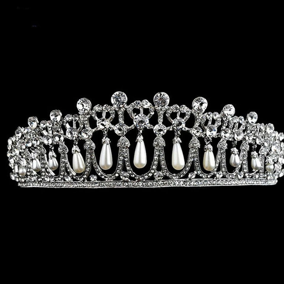 Deartiara cristal strass princesse Diana amour noeud diadème couronne de mariage - Photo 2/4