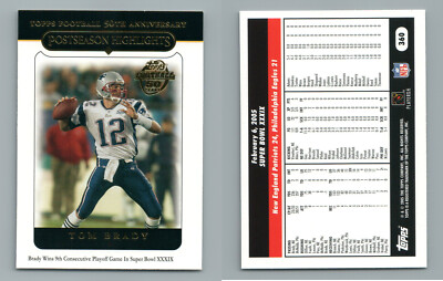2005 Topps # 360 50th Anniversary  PSH Tom Brady New England Patriots ( Nrmt)
