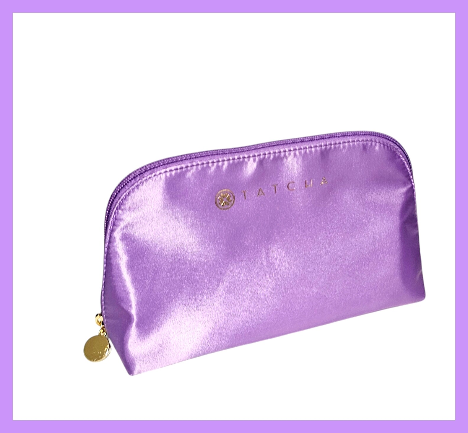 Tatcha Фиолетовая косметическая сумка на молнии Travel Make Up Beauty Case Bag