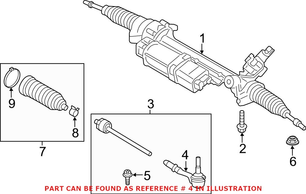 Genuine OEM Front Right Outer Steering Tie Rod End for BMW 