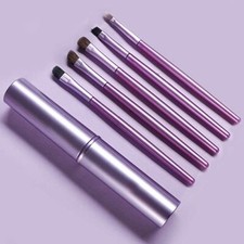 SET OF 2 Travel Portable Lightweight Mini Eye Makeup Brush Set: purple