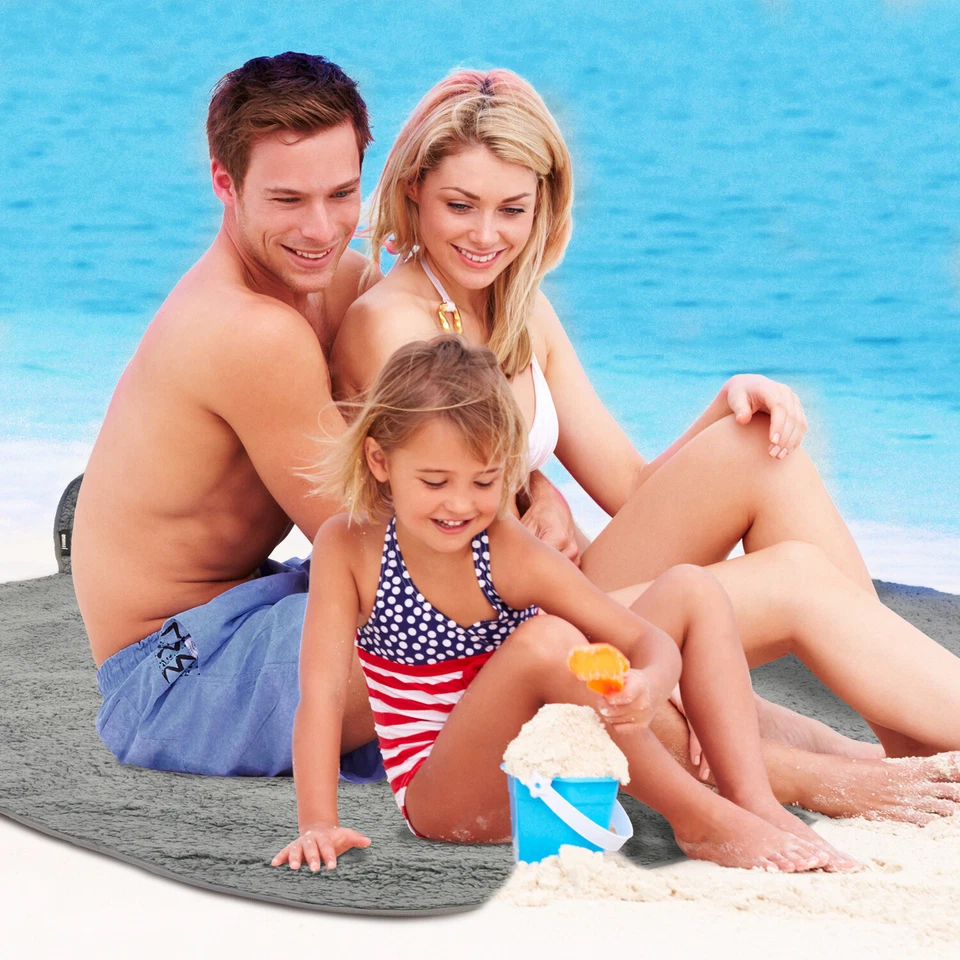 Waterproof Outdoor Blanket Sherpa Windproof Comfy Foldable Pet, 51''X 59'' Navy - Image 3 of 4