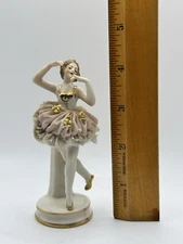 Dresden Porcelain German Lace Ballerina 4.25" READ