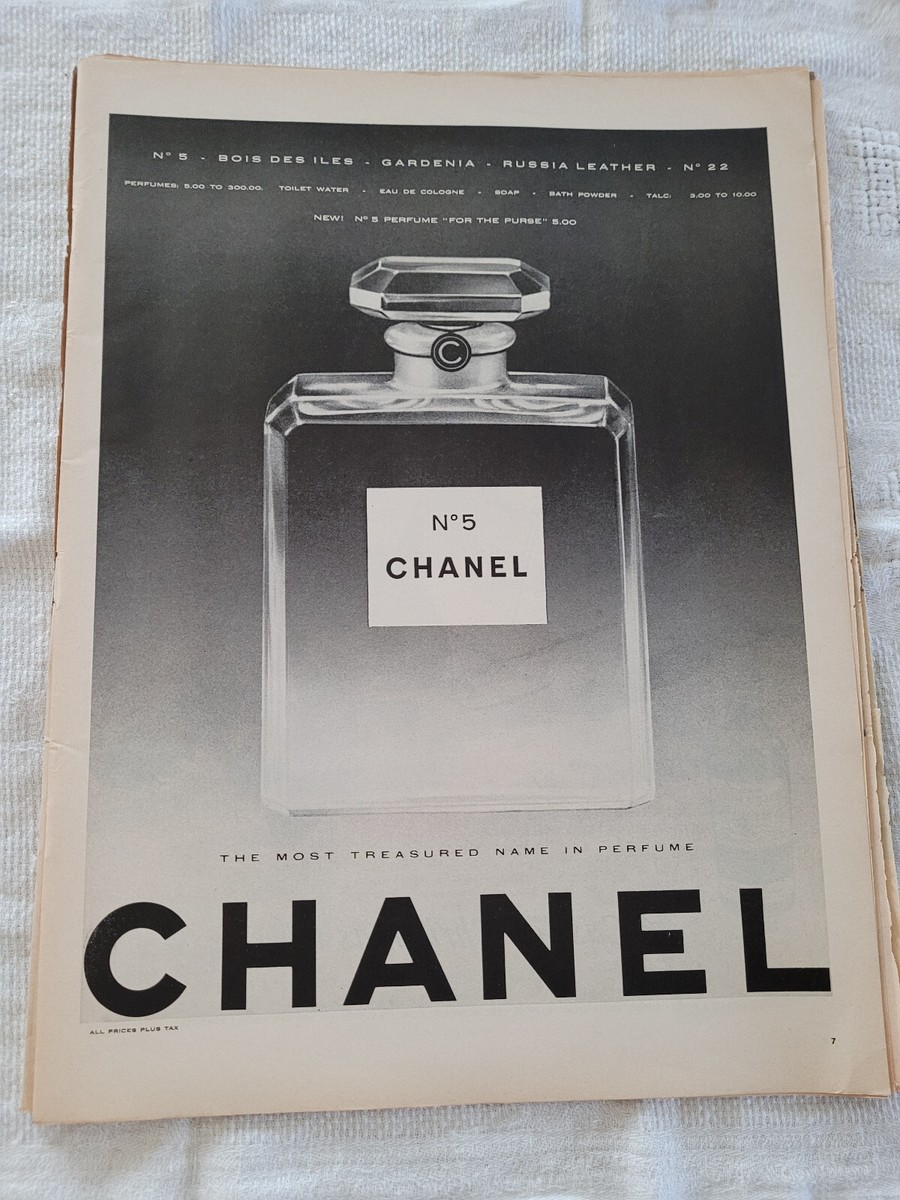 VTG 1956 Orig Magazine Ad Chanel No 5 Fragrances Perfumes Most