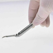 Dental Round Knurled Grip Implant 7-Way Adjustable Head Scalpel Handle Tool #3