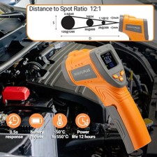 Industry Infrared Thermometer Non-Contact Laser IR Temperature Gun Meter C/F UK