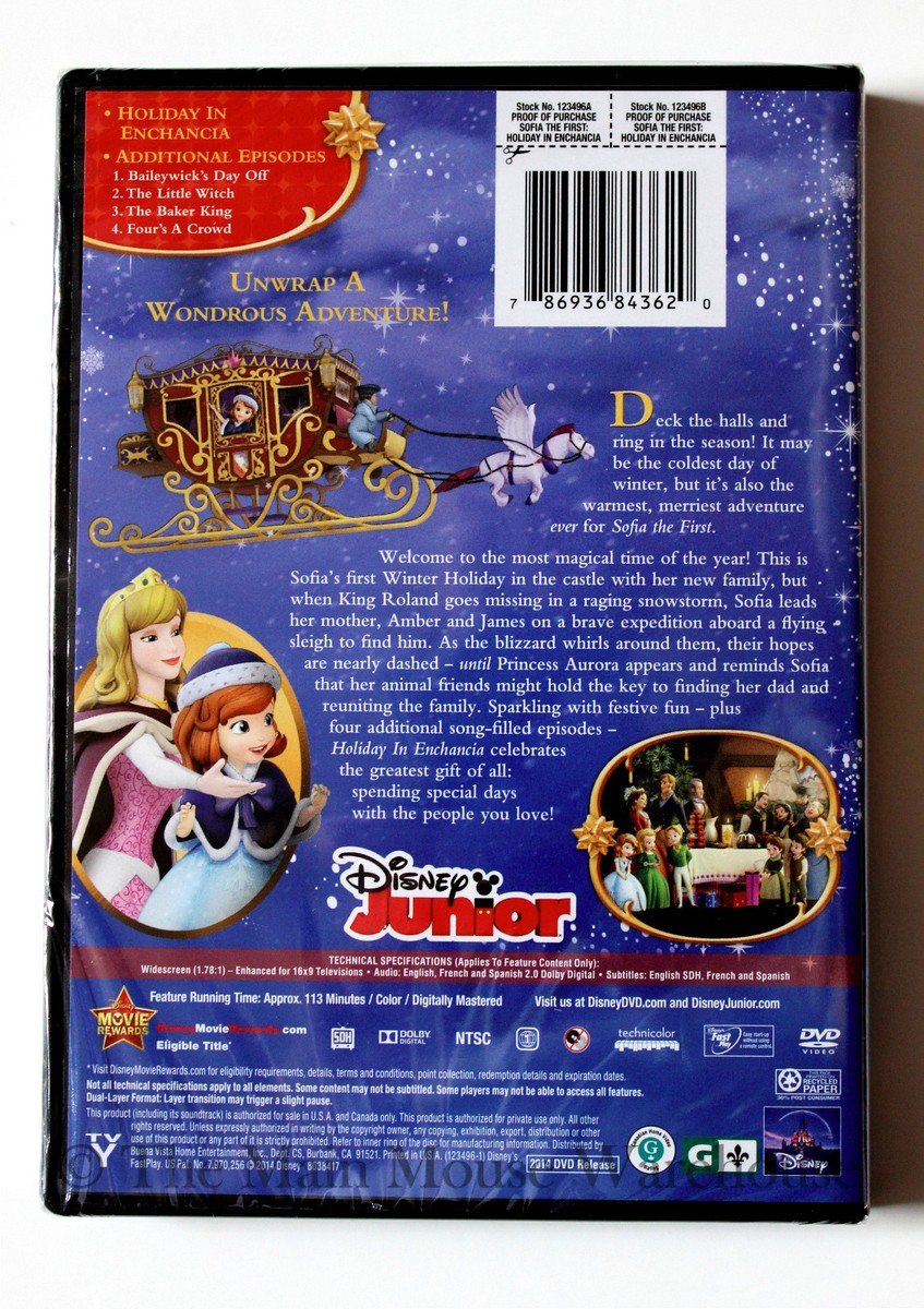 Disney Sophia the First DVD Holiday in Enchancia w/ Sleeping