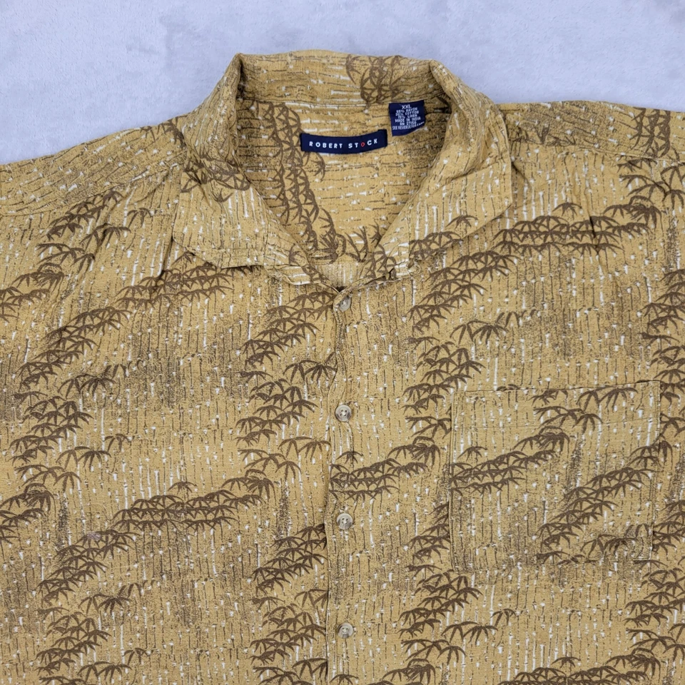 Robert Stock 衬衫男式 XXL 夏威夷 Luau Aloha 度假村派对复古成人 2XL — 第 2/4 张图片