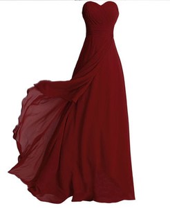 strapless maroon dress