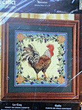 Bucilla Plaid Counted Cross Stitch Kit 42978 Rooster 12x12