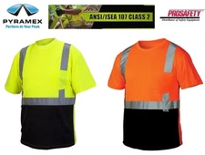 CLASS 2 HIGH VISIBILITY REFLECTIVE HI VIS ROAD WORK CONSTRUCTION SAFETY T-SHIRT