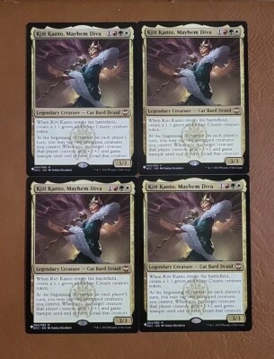 (4x) NM Kitt Kanto, Mayhem Diva 004/093 ''THE LIST'' REPRINT NCC New Capenna Comma