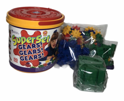 Learning Resources Gears Super Set Building Toy 140 Piece Set #9164 STEM 