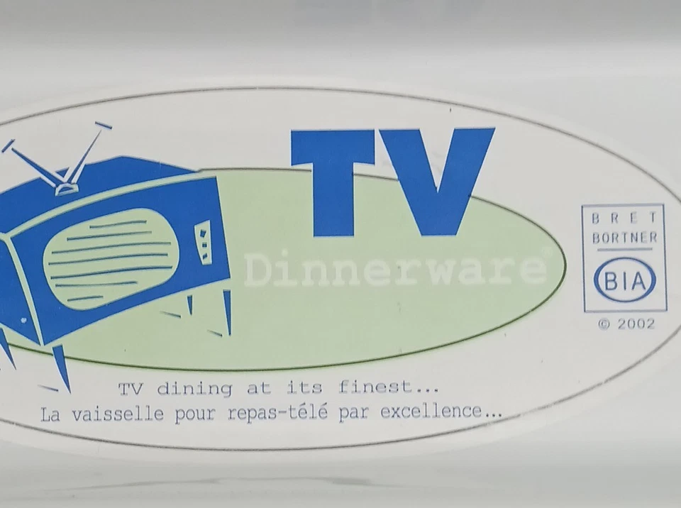 BRET BORTNER Crate & Barrel White Ceramic TV Dinner Tray New with Tags - Image 2 of 4