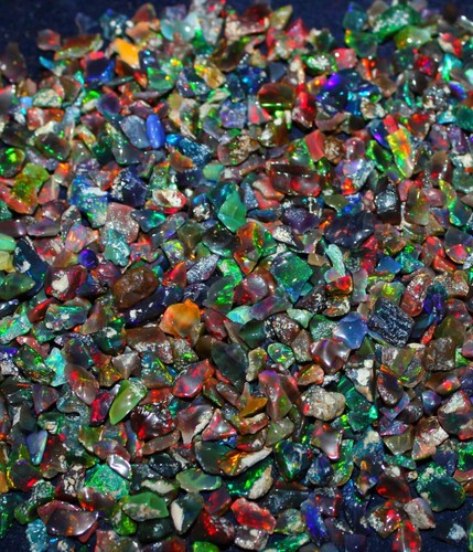 Natural Ethiopian Polished Black Opal Rough, Multi Fire black opal raw 100 Ct - Picture 11 of 11