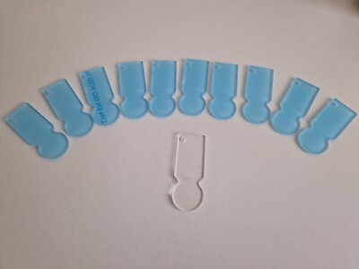 Acryl Rohling Einkaufswagenlöser Plott, Sublimation Chip 10x Set 