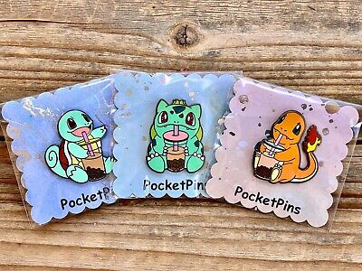 Pikachu Charmander Bulbasaur Mewtwo Squirtle Hard Enamel Pokémon Pins Anime  