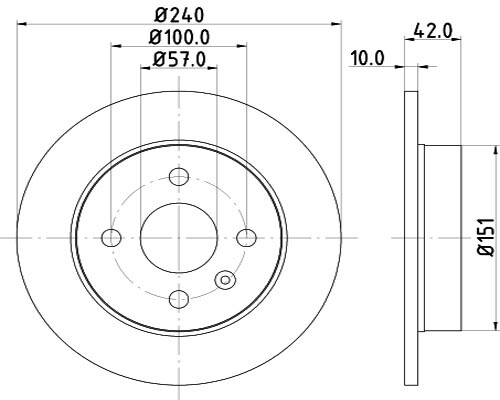 Hella Pagid 2X Bremsscheibe Hinten Ø240 Mm FüR Opel Astra H L48 1.4 1.6 A04 1.2-image