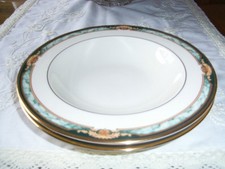 2 Lenox CRESTWOOD Rimmed Pasta / Soup Bowls: MINT!