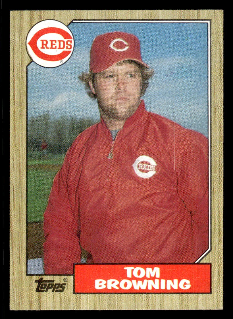 1987 Topps #65 Tom Browning Card Cincinnati Reds