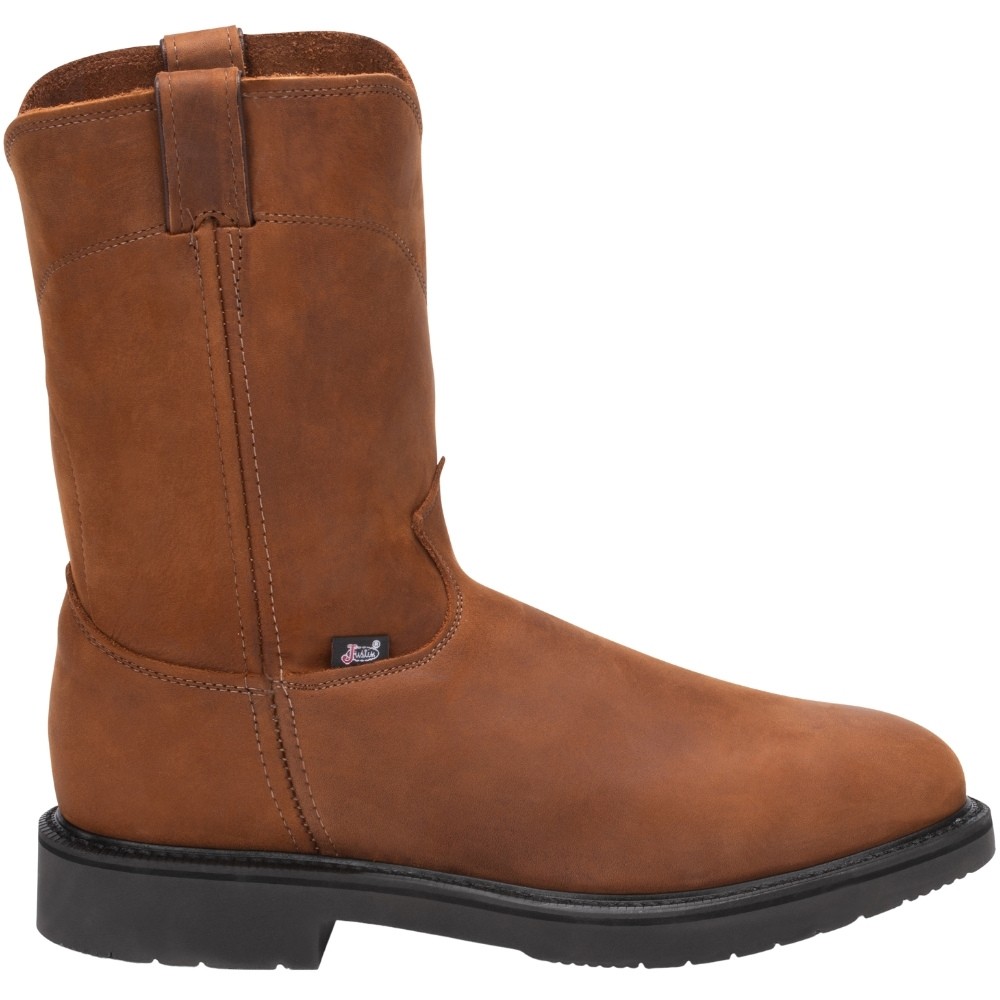 Justin Original Workboots Conductor 10-Inch Steel Toe Electrical Hazard Mens Size  