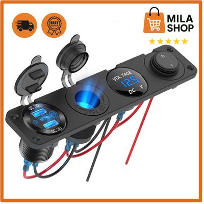 usb Steckdose 12V Marine Schalttafel Stecker Wohnmobil Boot Auto Camping Set rv