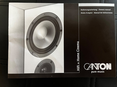 Canton LE 170 Owners Manual. Original Manual for Speakers.